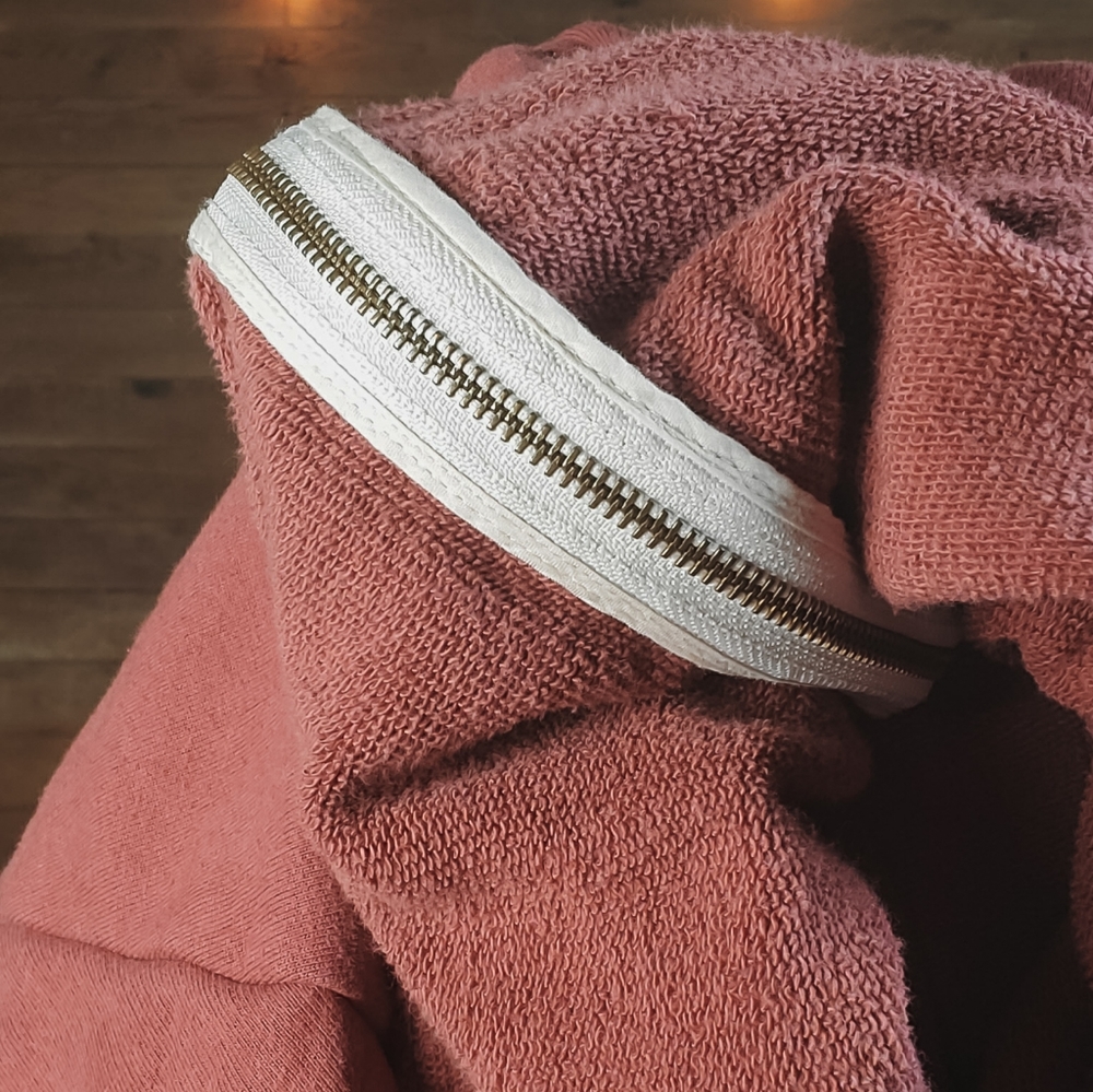 Wilfred Oversized Zipper Cape Poncho Sweater - Picture 8 of 11